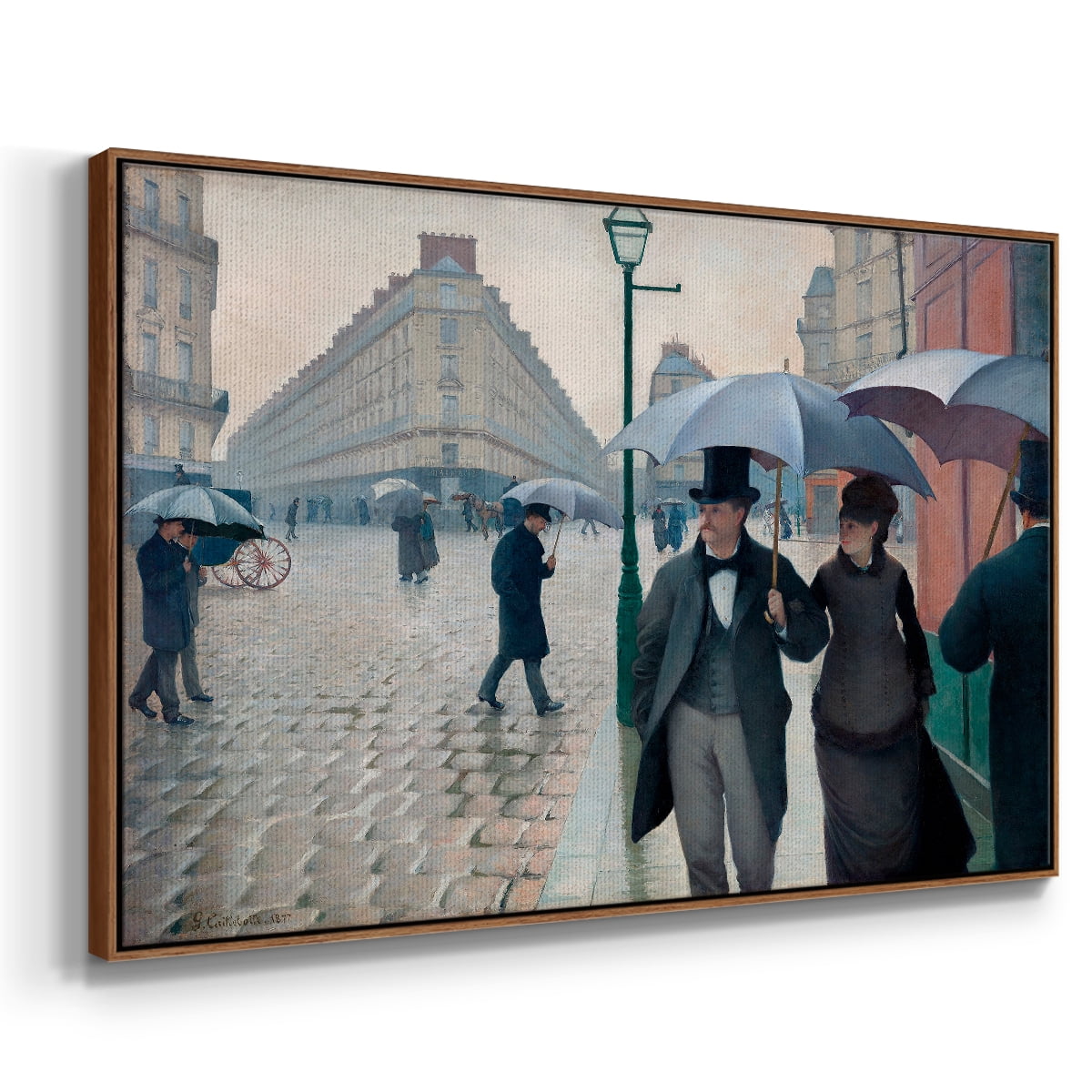 Vintage Landscape-CCXCIV By Wexford Home Framed in Walnut Wood Gallery Wrapped Canvas 17 in. x 25 in.