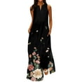 thumbnail image 2 of Robes d'Été pour Femmes 2023 Mode Décontractée Femmes Robe Décontractée Col en V Imprimé Robes d'Été Sans Manches Robe Chandail Robes Western à Porter avec des Bottes en Liquidation, 2 of 5