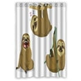 thumbnail image 1 of ABPHQTO Sloth Rain Forest Two Toed Lazy Mammal Hanging Sloths Cortina de ducha de poliéster impermeable y ganchos 120x180 cm, 1 of 1