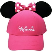 Disney Womens Minnie Mouse Cap with Bow & Ears Red Pink
