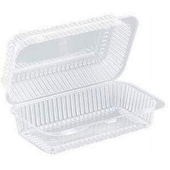 Inline Plastics SLP35 Surelock Clear Hinged Loaf-Cake Container 8.8 Inch x 5.3 Inch x 3.3 Inch High - Pack of 10