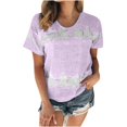 thumbnail image 4 of Birdeem T-Shirt Mode Imprimé pour Femmes Manches Courtes Blouse Col Rond Hauts Décontractés, 4 of 12