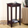 Costway Tall End Table Coffee Stand Night Side Nightstand Accent Furniture Brown (1)