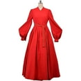 thumbnail image 2 of Buttercup Costume Princess Dress Medieval Bride Dress Renaissance Red Peasant Costume Outfit, 2 of 6