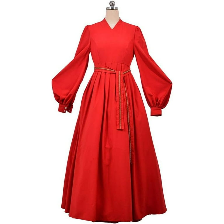 Buttercup Costume Princess Dress Medieval Bride Dress Renaissance Red  Peasant Costume Outfit - Walmart.com