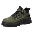 thumbnail image 4 of Mens Ankle Boots Lace‑Up Round Toe Soft‑Sole Comfort Short Boots with Rotating Shoelace Buckle Padded Inner Lining for Commute Hiking Daily Outdoor Casual Wear, 4 of 9