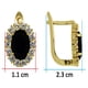 thumbnail image 5 of Arete piedra onix Chapa de Oro 18k Horoz con 14 circonias, 5 of 5