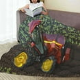 thumbnail image 6 of Salouo farm tractor Print Bed Blankets, Flannel Blanket Comfortable Air Conditioning Blanket Lightweight Blanket for Sofa Bed Travel & Couch-60"x50", 6 of 7