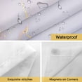 thumbnail image 5 of No Hook Shower Curtain with Snap in Liner, Abstract Marble Stone with Gold Stripe Waterproof Fabric Bathroom Curtain Mesh Top Window, Pink Blue Ombre Agate Texture Shower Curtains 72x72in, 5 of 9