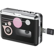Digitnow Portable Cassette Player, Converter Recorder Convert Tapes to Digital MP3 Save into USB Flash Drive/ No PC Required ,Black
