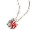 thumbnail image 1 of Difusor de aceites esenciales, perfume, rosa hueca, colgante, collar rojo, 1 of 8