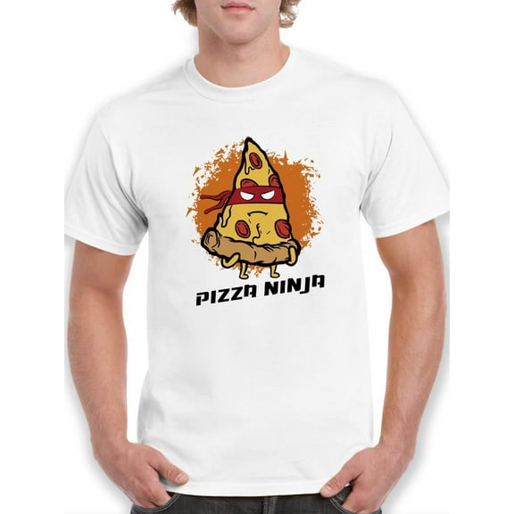 Pizza Ninja Pizza Slice T-Shirt Men -Smartprints Designs, Male 4X-Large