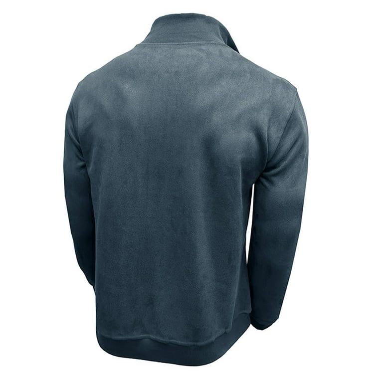 Penkiiy Men's 1/4 Zip Pullover Long Sleeve Shirt Casual Slim