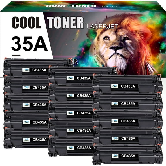 Cool Toner Compatible Toner Replacement for HP 35A CB435A for P1006 P1009 P1002 P1003 P1004 P1005 Laser Printer (Black, 15-Pack)