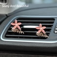 thumbnail image 2 of Lotus Flower Car Air Freshener Vent Clips,2pcs Pink Bling Flower Car Accessories for Women,Vanilla Scent Car Air Fresheners, 2 of 5