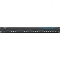 Black Box CAT6 Feed-Through Patch Panel - Unshielded, 24-Port - 24 Port(s) - 24 x RJ-45 - 1U High - 19" Wide - Rack-mountable