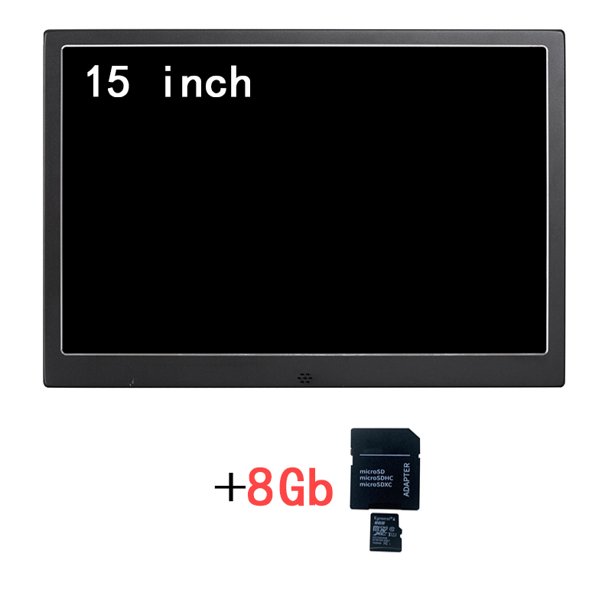 15 inch digital photo frame aluminum alloy photo frame HD LED electronic photo album calendar video player HDMI AV Input
