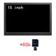 thumbnail image 1 of 15 inch digital photo frame aluminum alloy photo frame HD LED electronic photo album calendar video player HDMI AV Input, 1 of 5