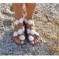 thumbnail image 3 of Sandalias Planas De Boda para Mujer, Sandalias De Encaje Blanco, Sandalias De Playa,39 Rojo Verde, 3 of 3
