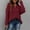 Wine, variant on MSJbahu Chunky Fitted Womens Sweaters Black Solid V-Neck Cable Knit Long Sleeve Pullover Teens Tops Dressy