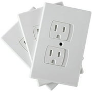 Jambini Self-Closing Outlet Covers - An Alternative to Socket Plugs (3-pack)