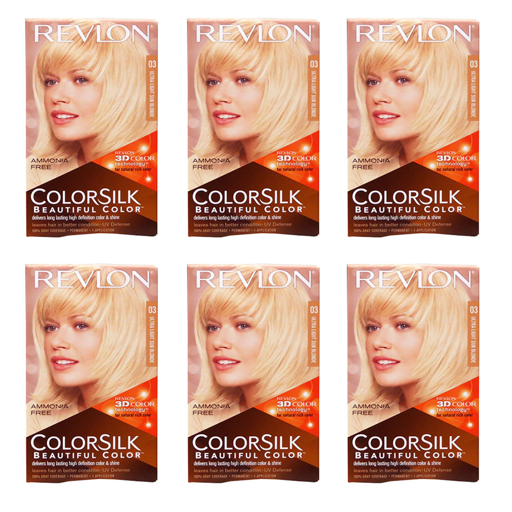 Revlon Hair Color Ultra Light Sun Blonde 03 Pack Of 6 Walmart