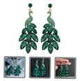thumbnail image 3 of STOBOK 1 Pair Glass Statement Earrings for Women, Elegant Banquet Jewelry Accessories, 3 of 6