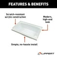 thumbnail image 2 of Lippert Components Bathtub 209683 Better Bath; Standard Tub; 24 Inch x 46 Inch; With Threshold; Without Seat; Smooth Floor Surface; Right Hand Drain; White; ABS, 2 of 4