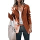 thumbnail image 3 of Chaqueta De Mujer, Chaqueta Femenina Transpirable De Moda Con Cuello Vuelto De Un Solo Pecho Para Ir De Compras Para Trabajar ANGGREK Bronceado claro XL, 3 of 6