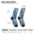 thumbnail image 2 of Cauagu Cozy Knitted Blue Chevron Print Crew Socks for Women and Men,Adult Athletic Running Socks 1-Pair Sports Socks Work Gear Socks with Moisture Wicking, 2 of 6