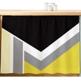 Abstract Yellow Black Small Curtains 11"W x 13"L, Modern — free download