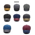 thumbnail image 4 of Adult Children Parent Child Washed Pure Cotton Solid Color Light Board Baseball Cap Men'S Stitching Baseball Cap, 4 of 6
