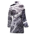 thumbnail image 2 of Horror Cobweb Women Bathrobe One Size Univeral Fits, Halloween Decorative Fashion Lightweight Plush Fleece Long Robe For Women, 2 of 3