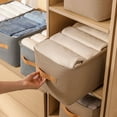 thumbnail image 6 of New Nonwoven Fabric Foldable Multifunction Underwear Bra Storage Box T-Shirt Sweater Storage Cabinet House Clothes Storage Containers Cabinet Drawer Organizers GREY 42X28X25CM, 6 of 8