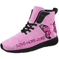thumbnail image 5 of Aidianart Womens Breast Cancer Awareness Butterfly High Top Shoes High Top Sneakers Size 9, 5 of 5