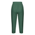 thumbnail image 4 of QATAINLAV Plus Size Capri Leggings for Women Milk Silk Soft Stretch Beach Legging Capris Solid Casual Tummy Control Yoga Cropped Pants Gym Workout Tights Best Sales Today Green XXL, 4 of 6