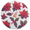 thumbnail image 3 of Christmas Poinsettia Red Flower Round Carpet Circle Rug Outdoor Patio Area Rug Washable Large Area Rugs Hallway Room Decor Fitness Mats, 3 of 8