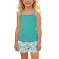 thumbnail image 2 of Amidoa Girls Summer 2 Piece Outfits Cute Floral Tank Top and Casual Shorts Kids Green Size 8, 2 of 7