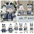 thumbnail image 7 of Blue Christmas Snowman Doll - Cute Rocking Fabric Snowman Figurine for Table Top Decor, Winter Holiday Home Decoration Gift for Family, 7 of 7