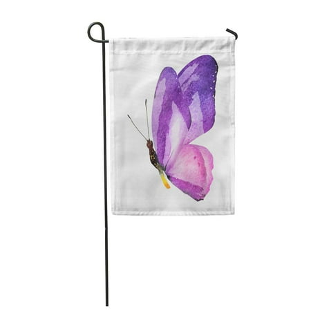 Poglip Colorful Violet Watercolor Butterfly White Pink Beauty Big Black Bright Garden Flag Decorative Flag House Banner 28x40 Inch Walmart Canada