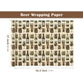 thumbnail image 3 of WRAPAHOLIC Beer Wrapping Paper Roll - Mini 17 Inch x 16.5 Feet Glass Mug and Bottles Paper, Perfect for Men Birthday, Party, Father's Day, 3 of 4
