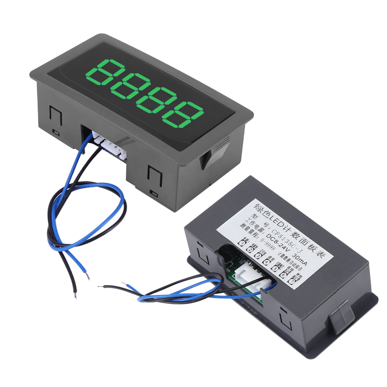 4 Digit LED Digital Counter Up Down Counter Plus Minus Counter with 5 ...