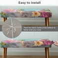 thumbnail image 4 of Jiueut Sea Starfish Plumeria Print Dining Room Bench Covers, Stretchable Rectangle Bench Seat Slipcover Easy to Clean Seat Protection for Living Room Bedroom Kitchen, 4 of 7