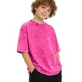 thumbnail image 4 of Boys Shirts Distressed Washed Basic Crewneck Tee Casual Blend Top for Kids Red 1 Years-2 Years, 4 of 4