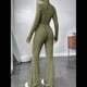 thumbnail image 4 of Conjunto de Pijama de Larga para Mujer, Conjunto de Pijama Informal de 2 Piezas, Ropa de Dormir de Otoño Verde XS, 4 of 8