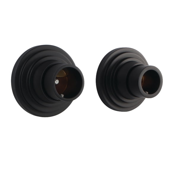 Kingston SRP2710 Edenscape Brass Shower Curtain Rod Base (1 Pair) in Matte Black