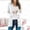 White, variant on Women's Open Front Lightweight Cardigan Long Sleeve Button Down Loose Outwear with Pockets Front Womens Sweaters Pockets Coat Long Knit Open Sleeve Cardigan Patchwork Women's Coat Black M