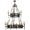 thumbnail image 4 of Meyda Tiffany 145918 Toscano 15 Light 48" Wide Taper Candle Ring Chandelier - Rust /, 4 of 7