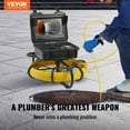 thumbnail image 2 of VEVOR Sewer Camera, 165 ft/50 m, 9" Screen Pipeline Inspection Camera with DVR Function, Waterproof IP68 Camera w/12 Adjustable LEDs, w/a 16 GB SD Card for Sewer Line, Home, Duct Drain Pipe Plumbing, 2 of 9