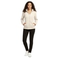 thumbnail image 4 of Women's Full-Zip Polar Soft Fleece Jacket, Oat 2XL, 1 Pack, 4 of 8